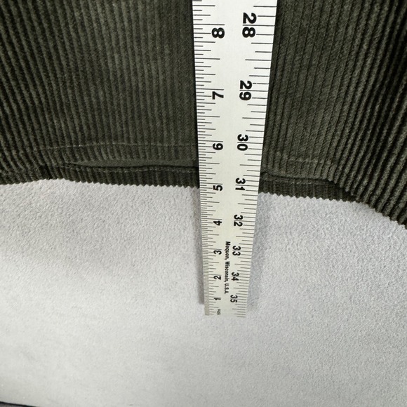 Abercrombie & Fitch Corduroy Shirt Men L Tall Green Cotton Shacket Vintage - Picture 9 of 12